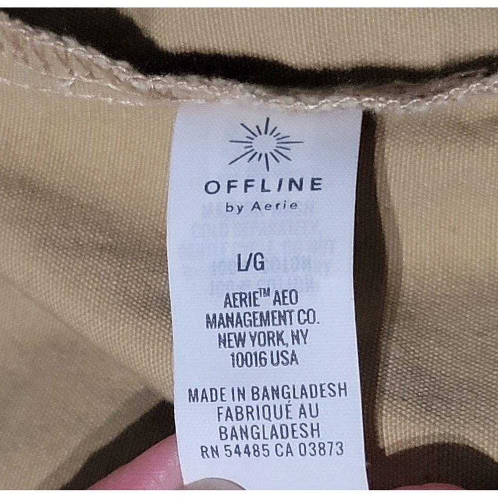 Aerie‎ Offline Military Utility Vest Cotton Hooded Tan Women's Size Large - Picture 8 of 8